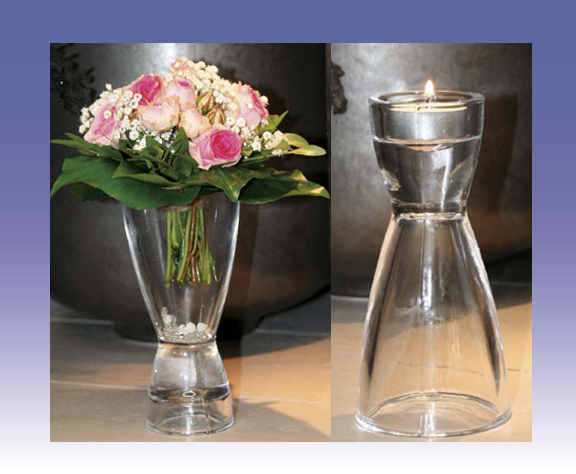 Vase und Teelichthalter in einem